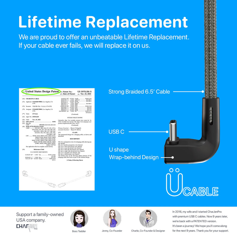 ÜCable (U Turn) USB C Cable - CharJenPro